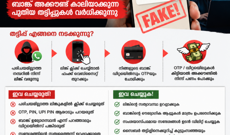 ഇനി WhatsApp-ൽ വരുന്ന എല്ലാ ലിങ്കും തുറക്കരുത്; ബാങ്ക് അക്കൗണ്ട് കാലിയാക്കുന്ന പുതിയ തട്ടിപ്പുകൾ വർധിക്കുന്നു