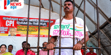സിപിഐ ജനാധിപത്യ സംരക്ഷണ സംഗമത്തിൽ അവതരിപ്പിച്ച ഇന്ത്യൻ ജനാധിപത്യത്തിന്റെ പ്രതീകാത്മക പ്ലോട്ട്