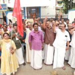 പി സന്തോഷ് കുമാർ എംപി ഉൾപ്പെടെയുള്ള ഇടതു നേതാക്കളെ അറസ്റ്റ് ചെയ്തതിൽ പ്രതിഷേധിച്ച് എറണാകുളം ജില്ലയിൽ സിപിഐ പ്രതിഷേധം