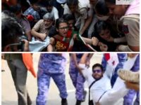 ഗ്യാനേഷ് കുമാറിന്റെ രാജി ആവശ്യപ്പെട്ട് ഡൽഹിയിൽ നടക്കുന്ന പ്രതിഷേധം